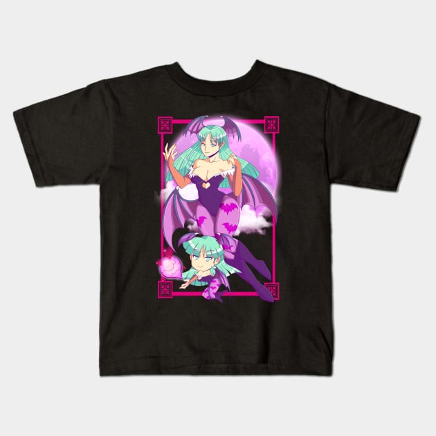 Morrigan & Chibi Morrigan Kids T-Shirt by SenpaiLove